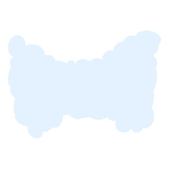 Cute Blue Cloud Shape Text Box

