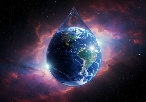 Human and Robot Hand Reaching Each Other in Digital Space - Powered by Adobe