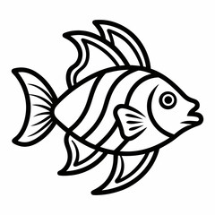 vector illustration of a fish