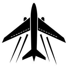 airplane on a white background