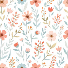 watercolor seamless floral pattern