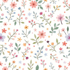 watercolor seamless floral pattern