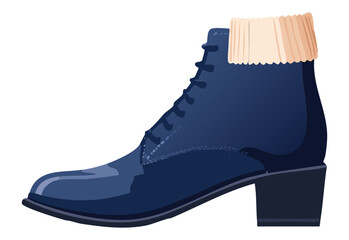 Chic Dark Blue Ankle Boot Sock Cuff