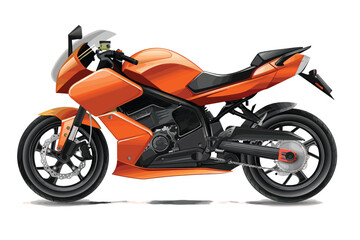 illustration, drawing digitally using tablet motorcycle design art.