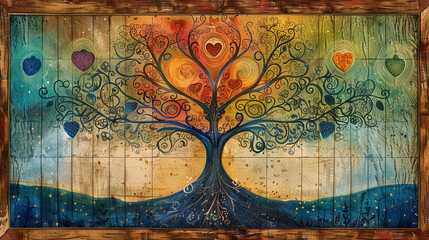 Spiritual values worksheet with sections for compassion, truth, presence, and interconnectedness.
