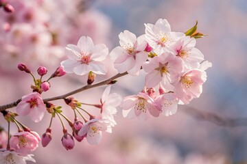 Naklejka premium pink cherry blossom flower 