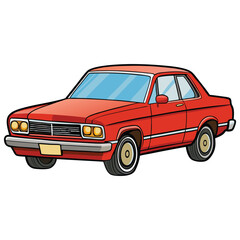 Chevy car clipart isolated on white background