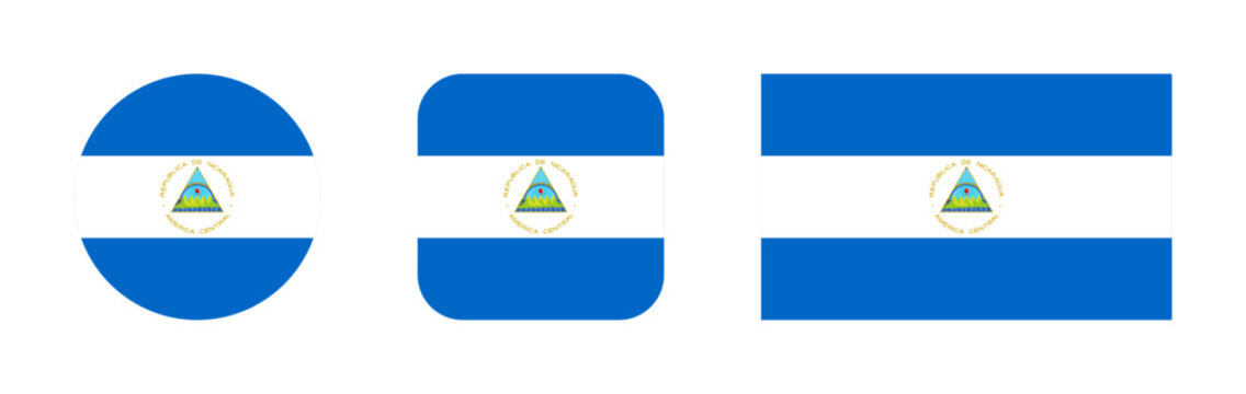Nicaragua flag icon set
