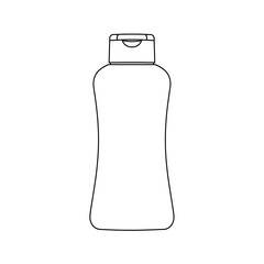 Minimalist Shampoo Bottle Template for Cosmetic Packaging Design