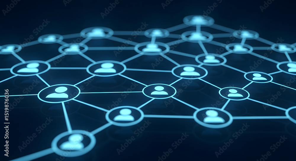 Aufkleber global network visualizing connections and interconnectivity in a digital world