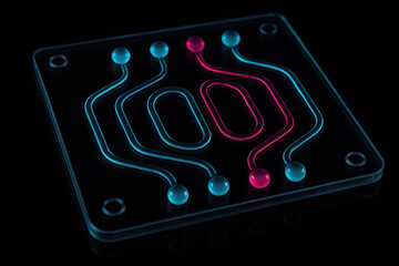 Microfluidic Lab-on-Chip Droplet Analyzer with Colored Samples