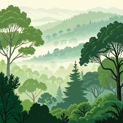 Obraz premium landscape with forest