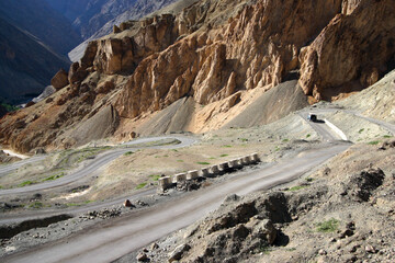 Twisting road in the Ladakh, India