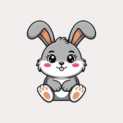 Rabbit Sticker graphic resources and vector