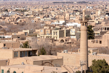 Cityscape of a rural zoroastrian center near Yazd, Iran