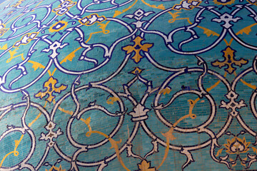 Detail of the Imam mosque cupola, Esfahan, Iran
