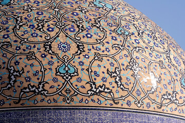 The dome of the Sheikh Lotf Allah Mosque in Isfahan, Iran