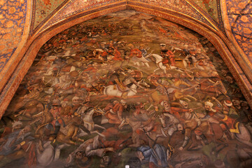 Fresco in Chehel Sotun palace, Isfahan, Iran