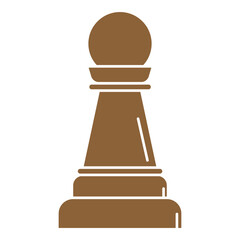 Chess pawn pieces icon , black chess pawn 