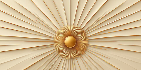 Golden radiating pattern with layered lines