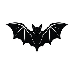 Bat Wings Spread Vector Silhouette