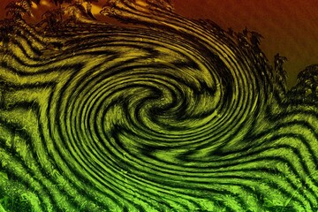 Abstraktes dynamisches futuristisches digitales Kunstwerk ohne Mithilfe von 