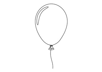 Dotted Line Balloon Illustration: Simple Vector Graphic