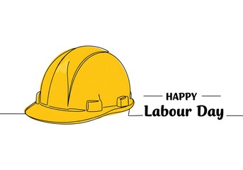 Happy Labor Day: Construction Worker's Helmet Illustration