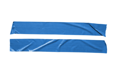 sky blue adhesive tape isolated on transparent background. Paper tape sticker with ripped edges. scotch plastic. Torn masking tape set. Template mockup for message, labels, add text, Design elements