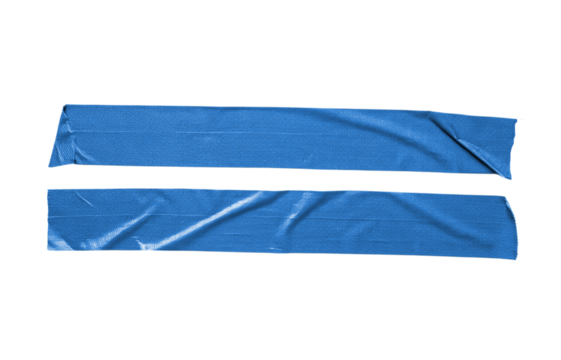 sky blue adhesive tape isolated on transparent background. Paper tape sticker with ripped edges. scotch plastic. Torn masking tape set. Template mockup for message, labels, add text, Design elements