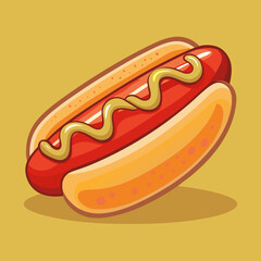 hot dog vector illustration