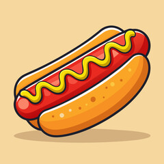 hot dog vector illustration