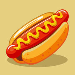 hot dog vector illustration