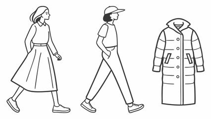 clothing-line-icon-set--dress--polo-t-shirt--jeans