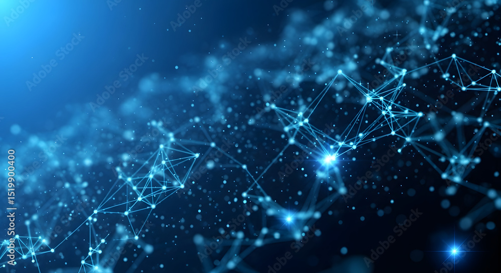 Poster abstract network connection digital data flow and connectivity