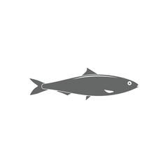Sardine fish vector logo design