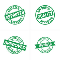 Approved Stamp Collection - Green Rubber Stamp Design Set