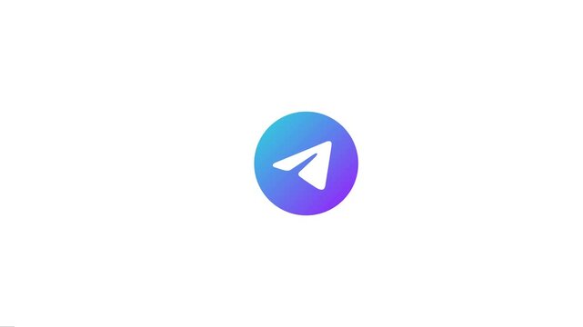 Telegram Logo Loop Animation | Social Media Icon Motion Graphic . Telegram Icon 

