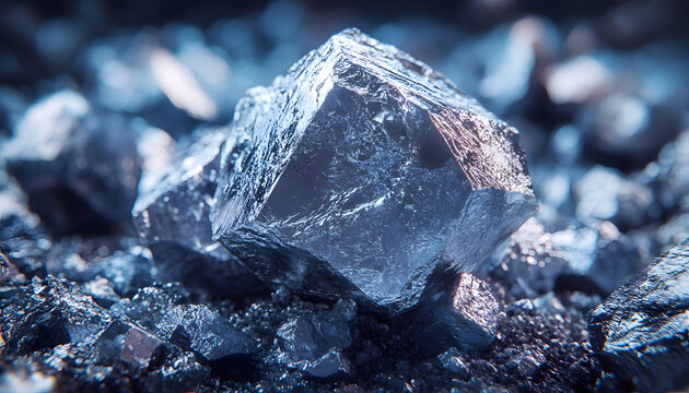 Le minerai de lithium symbolise la matière première dans l'extraction du lithium.