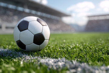 Fototapeta premium Soccer Ball on Field