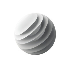 Modern design sphere with layered matte finish, showcasing sleek and contemporary aesthetic. This floating sphere adds touch of elegance to any space, perfect for artistic displays