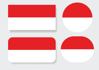 Indonesia Flag Collection Illustration