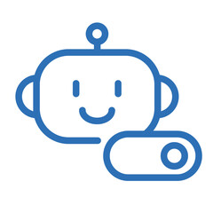 AI Mode ON Icon – Vector Line Symbol for Toggle and Activation State