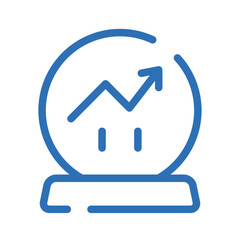 AI Prediction Icon – Vector Line Symbol for Forecasting and Analytics