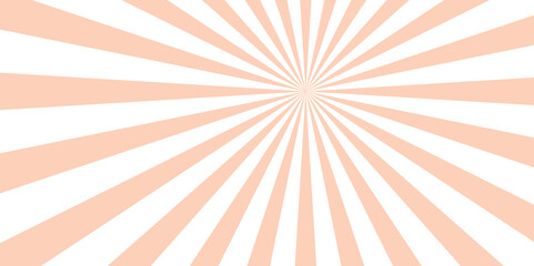 Pink and white sunburst background. Light Orange, Radiant Sunburst .