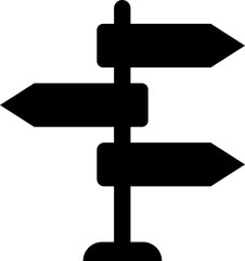 Signpost street Icon Design in different Styles with Editable Stroke. , Solid, Flat Line, and Duotone Line. Suitable for Web Page, Direction Indicator. Travel Destination on transparent background