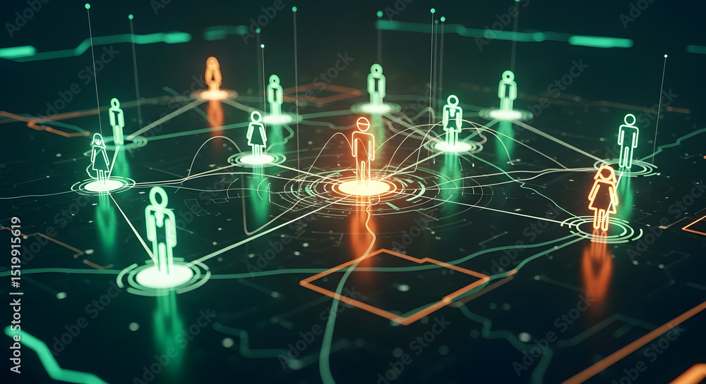 Poster global network connection visualizing digital interactions and interconnectivity