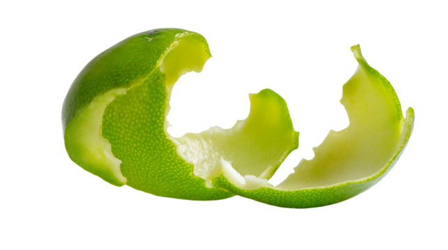 a half eaten lime with a bite taken out of it
