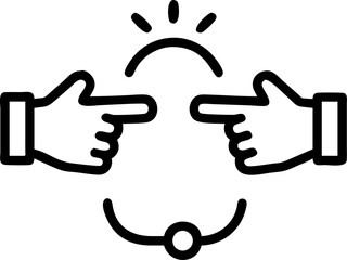 cooperation vector outline icon on white or transparent background