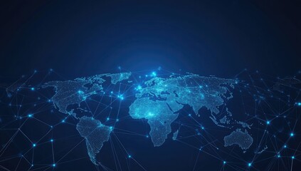 Fototapeta premium Global network interconnectedness